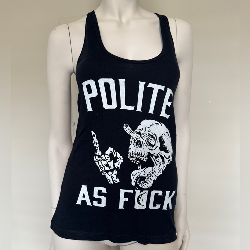 Polite AF Skull Racerback Tank Top